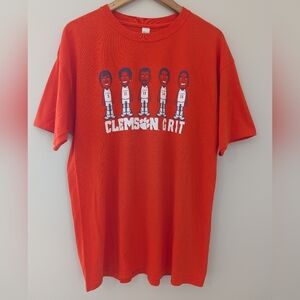 Clemson Grit Basketball T Shirt Mens Large NCAA Orange Graphic Tee